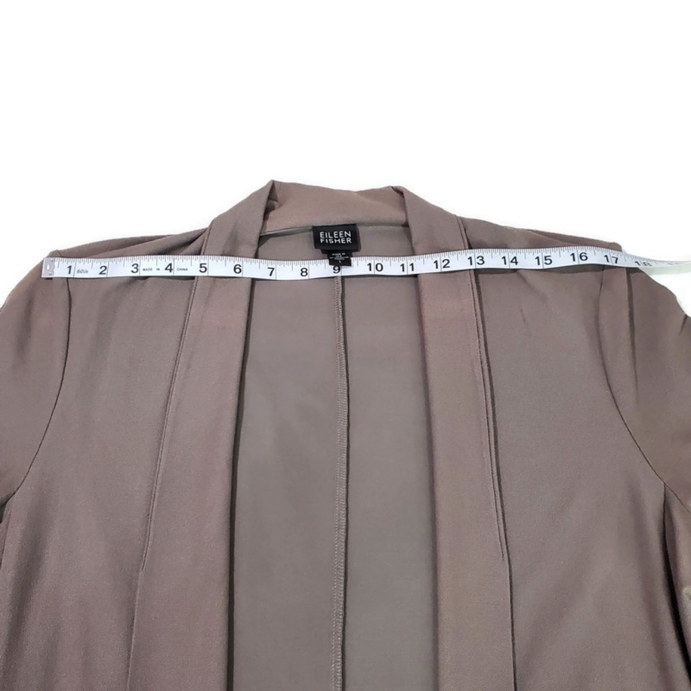 Eileen Fisher Cardigan Gray Women's Size Large Open Front Topper Jacket Stretchy - Picture 4 of 12